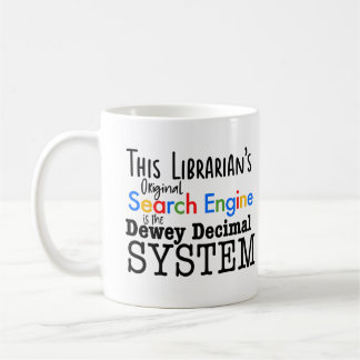 Taza De Café Funny Librarian Dewey Decimal Search Engine System