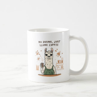 Taza De Café Funny Llama Barista Coffee Mug – “No Drama, Mug gi