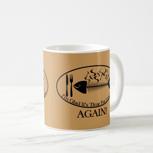 Taza De Café Funny Lutefisk Padres Día del Café Mug (Anverso derecho)