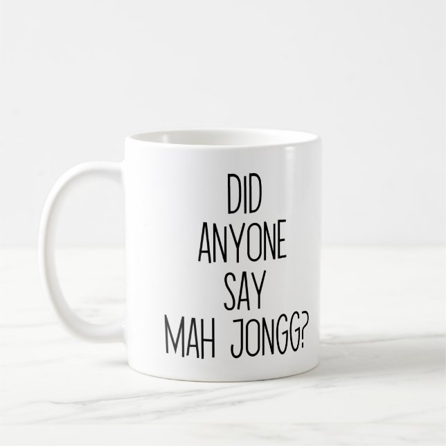 Taza De Café Funny Mah Jongg (Izquierda)