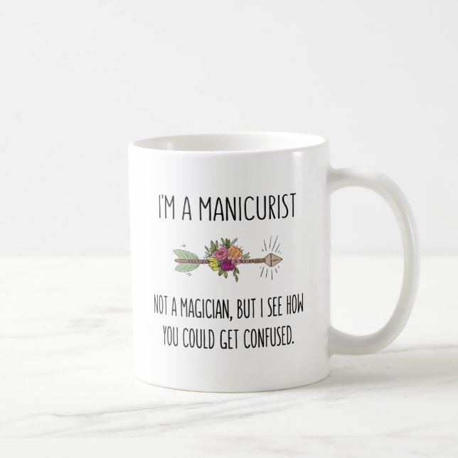 Taza De Café Funny Manicurist Nail Technician Gift Idea (Derecha)