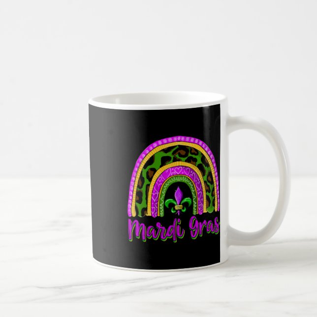 Taza De Café Funny Mardi Gras Parade Set Jester Rainbow Wome (Derecha)