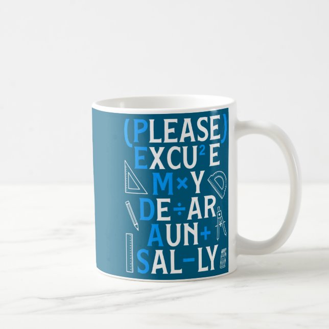 Taza De Café Funny Math Rules Pemdas Pun Teachers Math Day  (Derecha)