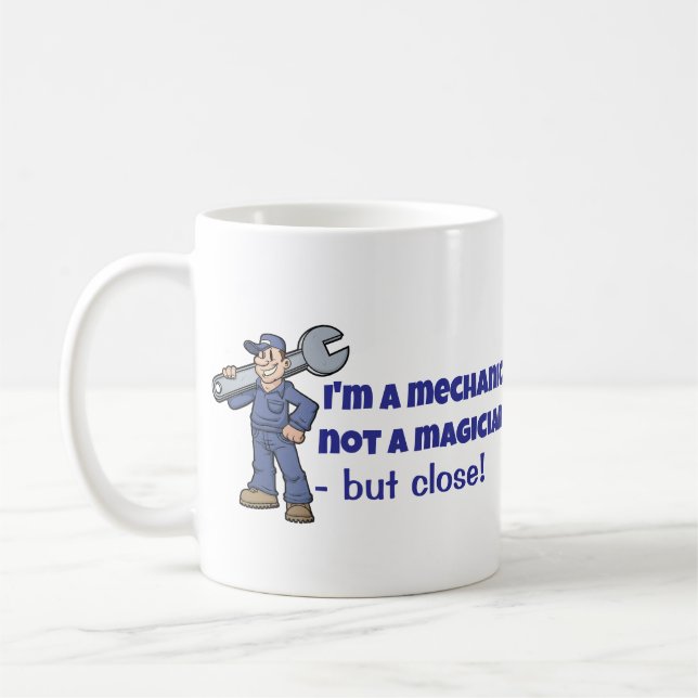 Taza De Café Funny Mecánica No Un Mago Mágico De Café (Izquierda)