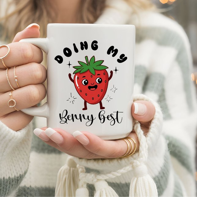 Taza De Café Funny Mental Health Doing My Berry Best  (Subido por el creador)