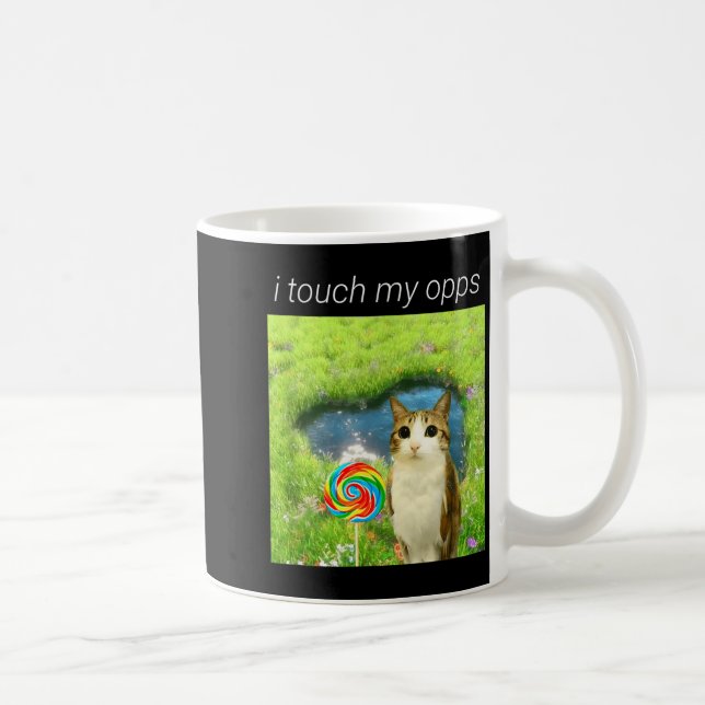 Taza De Café Funny Meowl Meme, Cat Owl Meme Brainrot Gen Alpha  (Derecha)