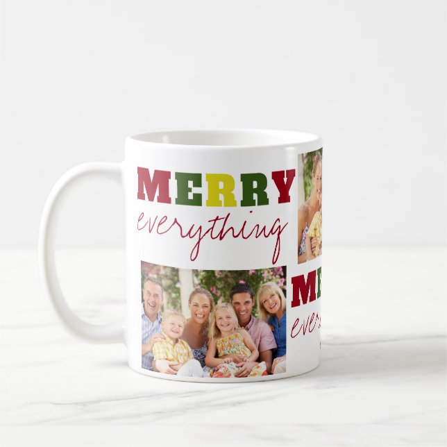 Taza De Café Funny Merry Everything 3 Navidades de fotografía d (Izquierda)