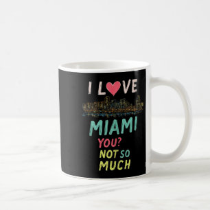 Taza De Café Funny Miami Florida Night Skyline Vintage Tank Top