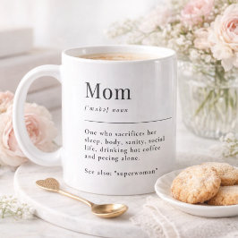 Taza De Café Funny Mom Definition Mug With Photo Grid