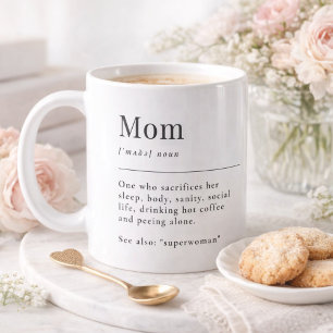 Taza De Café Funny Mom Definition Mug With Photo Grid