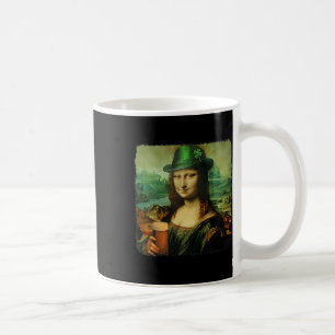 Taza De Café Funny Mona Lisa St Patricks Day Shamrock Gorra Lep