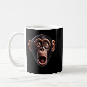 Taza De Café Funny Monkey Face chimpancé
