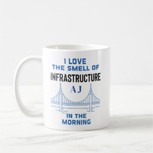 Taza De Café Funny Monograma Ingeniero de Puentes de Ingeniería