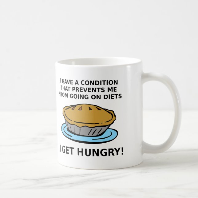 Taza De Café Funny Mug, condición de hambre (Derecha)
