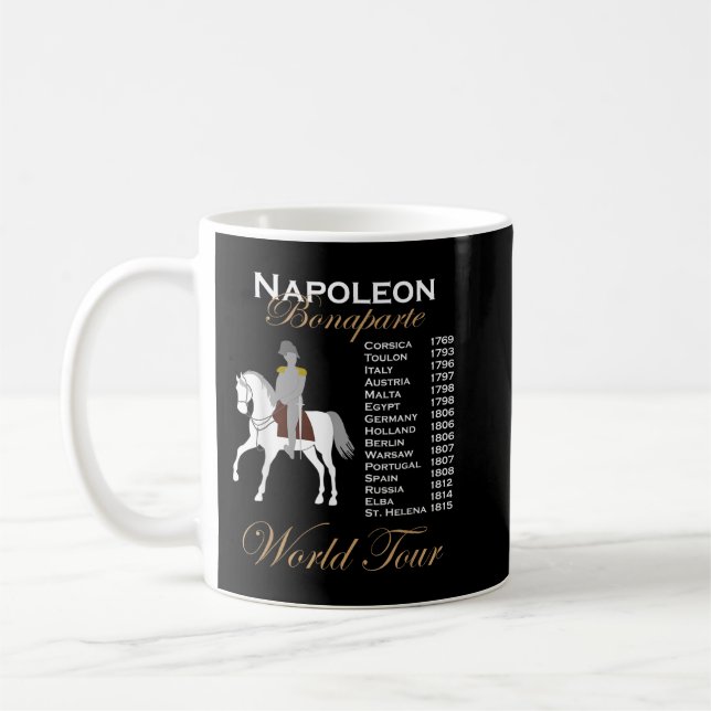 Taza De Café Funny Napoleón Bonaparte Historia Tour Mundial Tim (Izquierda)