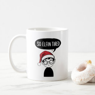 Taza De Café Funny Navidades del ELF mañana Stocking Stuffer