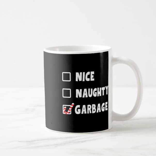 Taza De Café Funny Navidades Niza mala basura Trump apoya (Derecha)