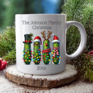 Taza De Café Funny Navidades Pickles Family Name
