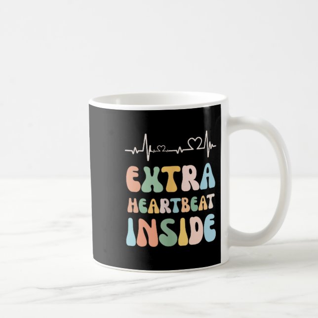 Taza De Café Funny New Mom Extra Heartbeat Inside Pregnancy Ann (Derecha)
