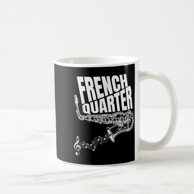 Taza De Café Funny New Orleans Mardi Gras Jazz Saxophone  (Derecha)