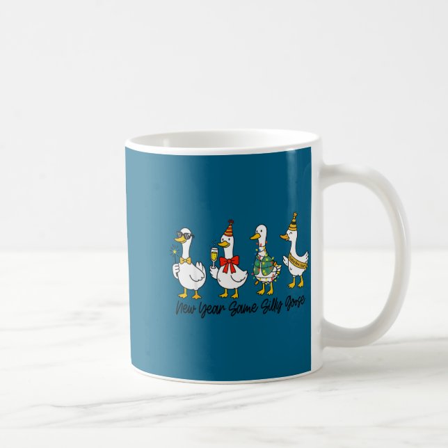 Taza De Café Funny New Year Same Silly Goose Happy New Year 202 (Derecha)