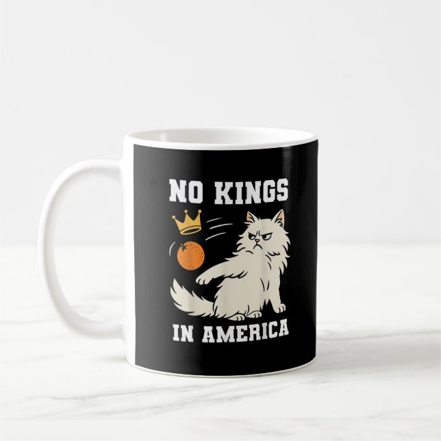 Taza De Café Funny No Kings in America Retro Classic Style (Izquierda)