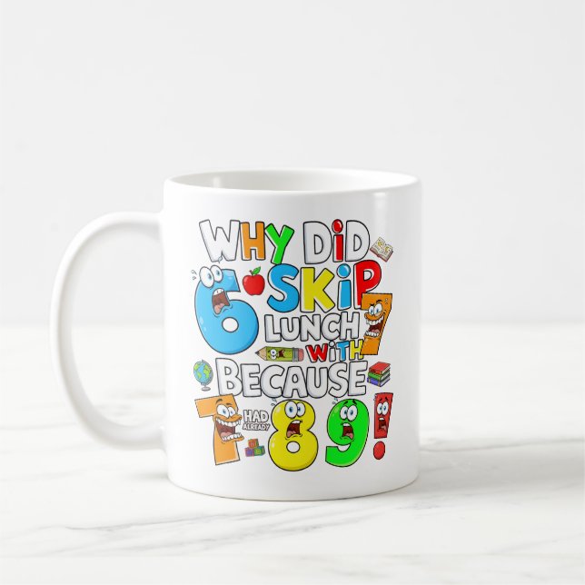 Taza De Café Funny Number Day Maths Mug | 7 8 9 Joke (Izquierda)