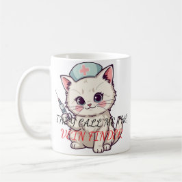 Taza De Café Funny Nurse Cat The Vein Finder Personalized