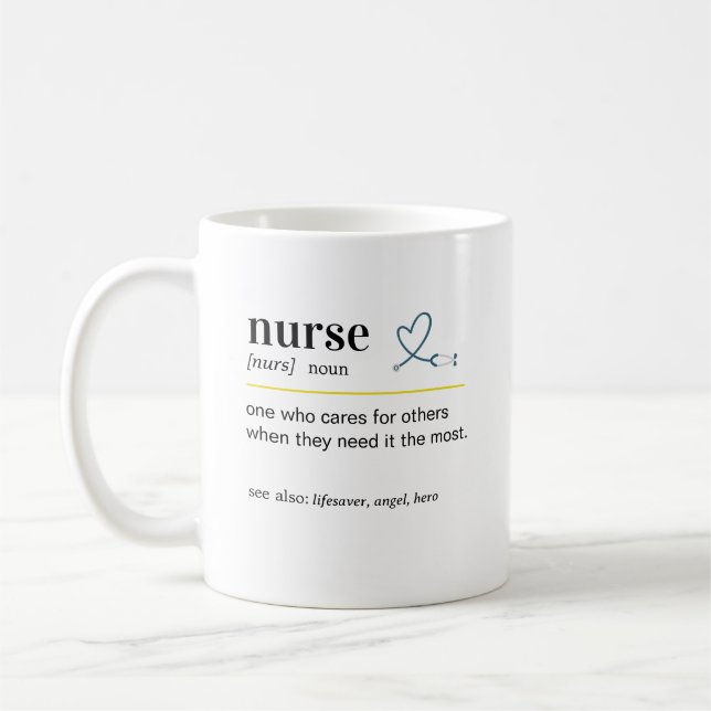 Taza De Café Funny Nurse Definition Gift (Izquierda)