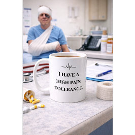 Taza De Café Funny Nurse Mug “High Pain Tolerance” Custom Name