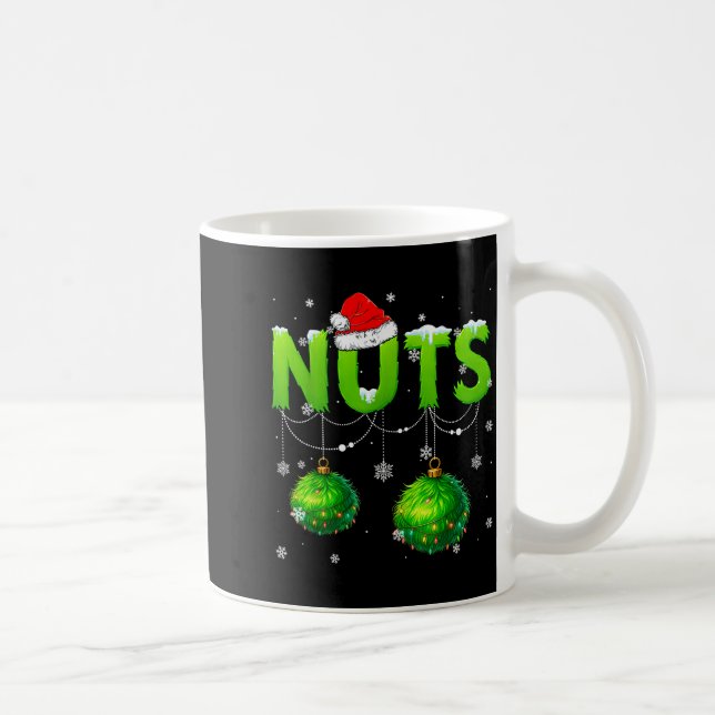 Taza De Café Funny Nuts Santa Hat Christmas Xmas Men Women  (Derecha)