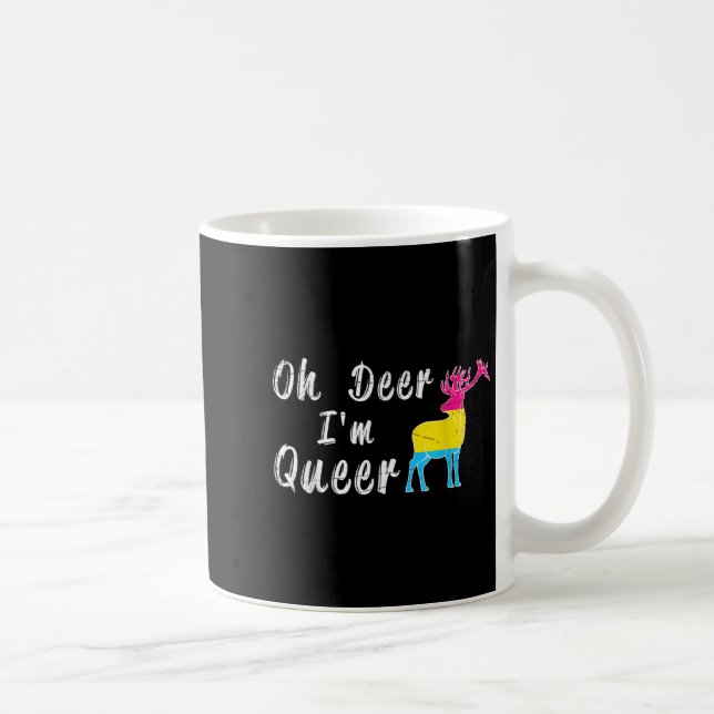 Taza De Café Funny Oh Dear Im Queer Lgbtq Pride Month Gift Panu (Derecha)