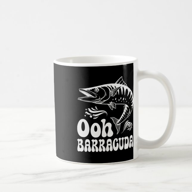 Taza De Café Funny Ohh Barracuda Fishing For Rock Music Lovers  (Derecha)