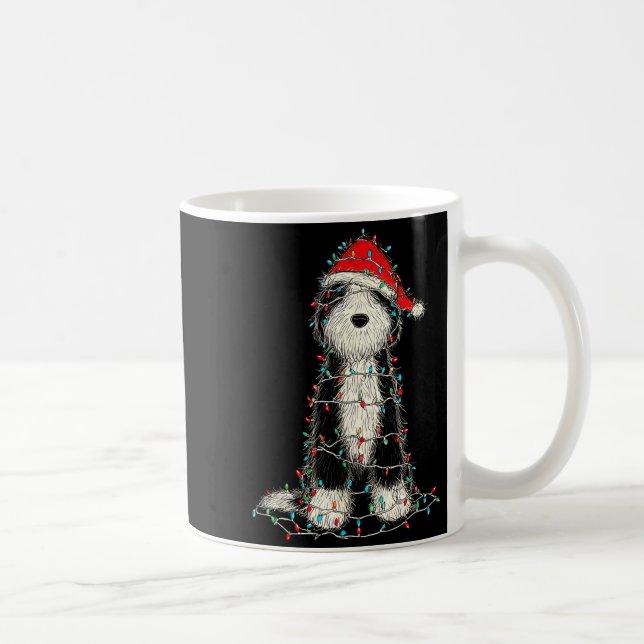 Taza De Café Funny Old English Sheepdog Christmas Graphics Dog  (Derecha)