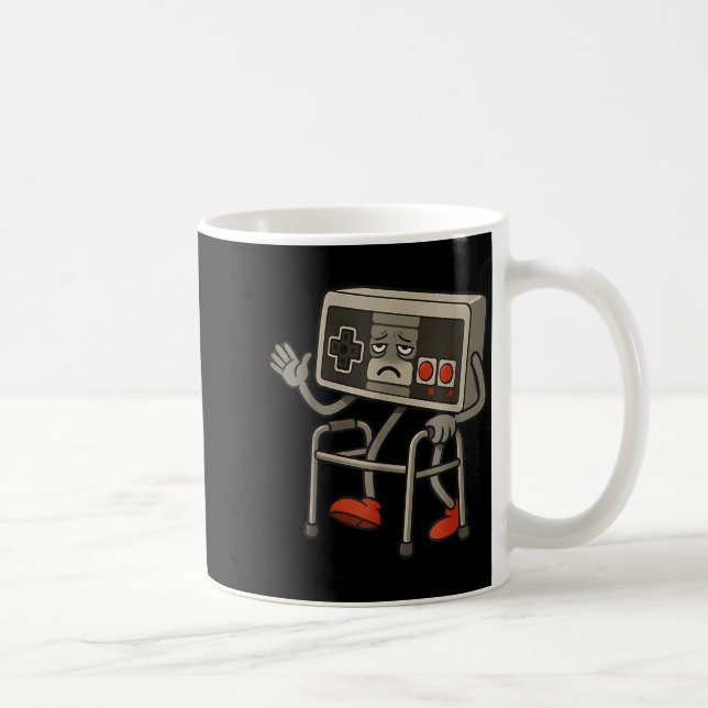 Taza De Café Funny Old Gamer Gaming Retro 80s 90s Retro Video G (Derecha)