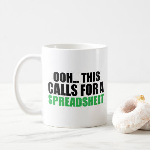 Taza De Café Funny Ooh Esto Pide Un Contador De Hoja De Cálculo