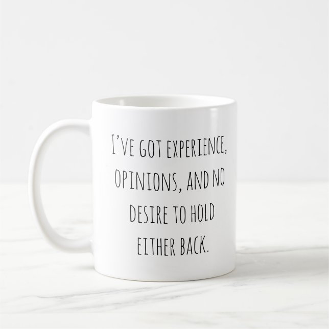 Taza De Café Funny Opinionated Quote Sarcastic Humor Saying (Izquierda)