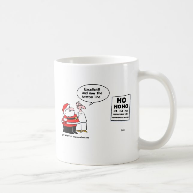 Taza De Café Funny Optometrista y Santa Navidades Cuidados Pers (Derecha)