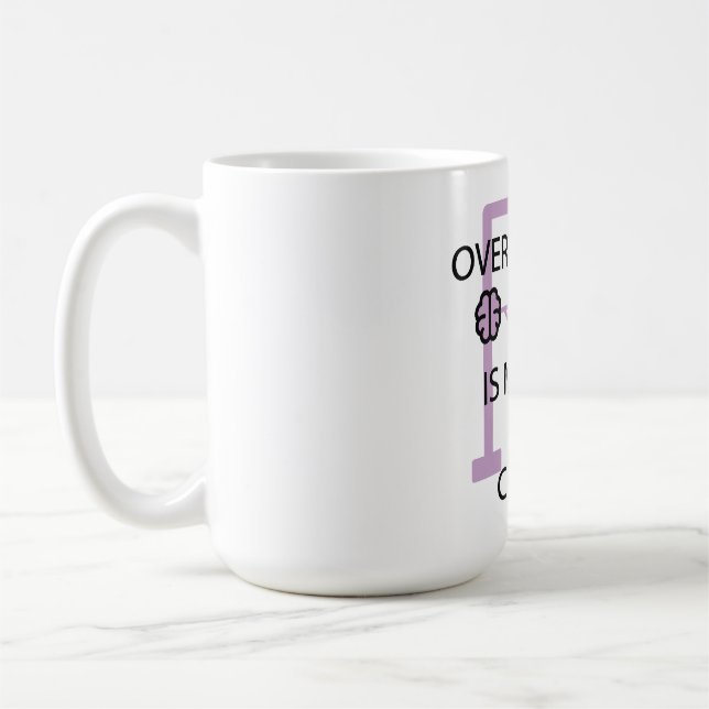 Taza De Café Funny Overthinking Is My Best Cardio Gym Workout (Izquierda)