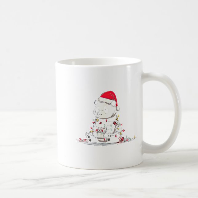 Taza De Café Funny Panda Christmas Graphics Animal Lights Lover (Derecha)
