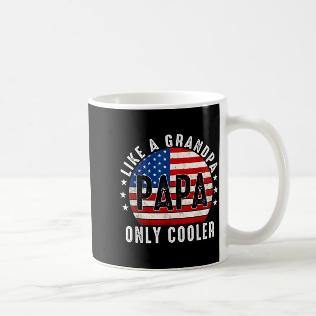 Taza De Café Funny Papa Like A Grandpa Only Cooler From Grandki (Derecha)