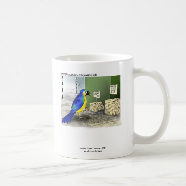 Taza De Café Funny Parrot Coffee Mug "Fixtures" (Derecha)