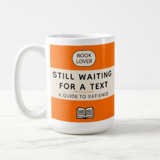 Taza De Café Funny Patience Title Retro Paperback Cover Orange
