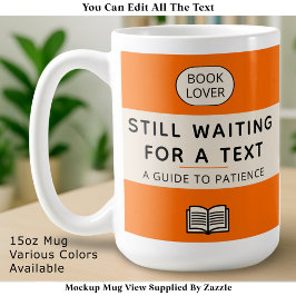 Taza De Café Funny Patience Title Retro Paperback Cover Orange