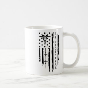 Taza De Café Funny Patriótica Er Registrador Enfermero Regalo B