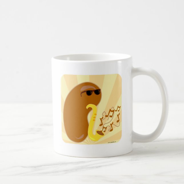 Taza De Café Funny personaje de caricatura musical de Fruta Mus (Derecha)