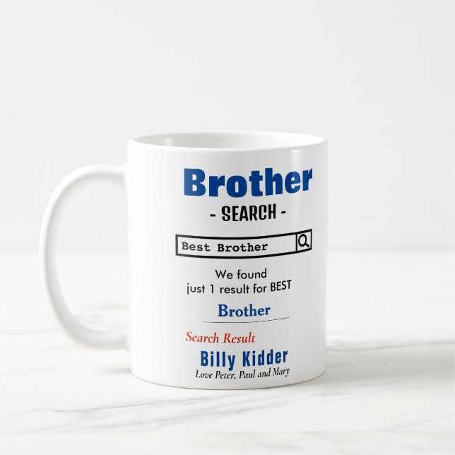 Taza De Café Funny Personalizado Best Brother Mug (Izquierda)