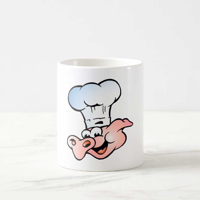 Taza De Café Funny Personalizado Pig Chef con Gorra (Subido por el creador)