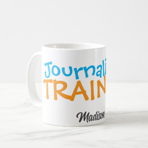 Taza De Café Funny Personalizado Profesión Nombre Naranja azul