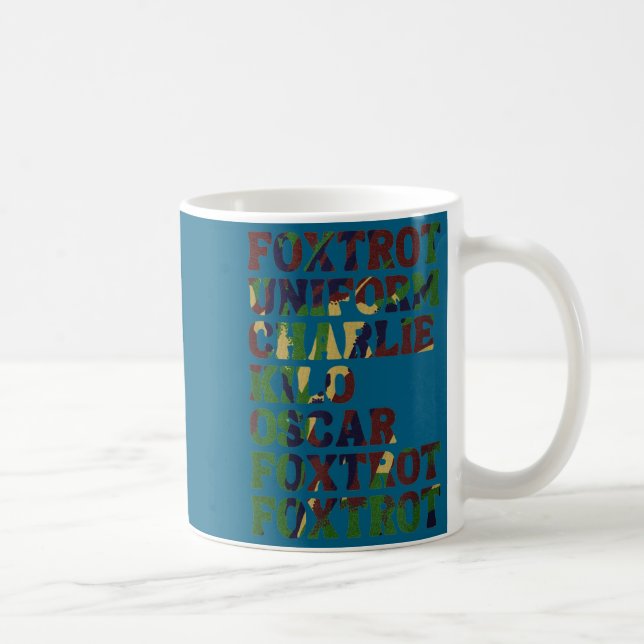 Taza De Café Funny Phonetic Alphabet Nato Military Lice Army Ta (Derecha)